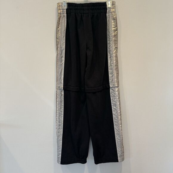 Free People End Zone Pant Wide Leg Sweatpants Metallic Track Stripe Women sz XS - Picture 12 of 13